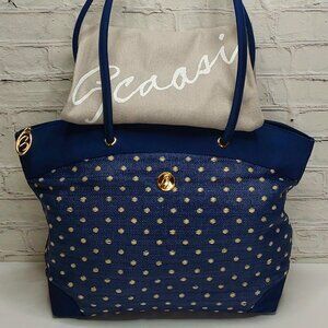 'SCAASI' LARGE TOTE BAG LEATHER INTERIOR, ITALY